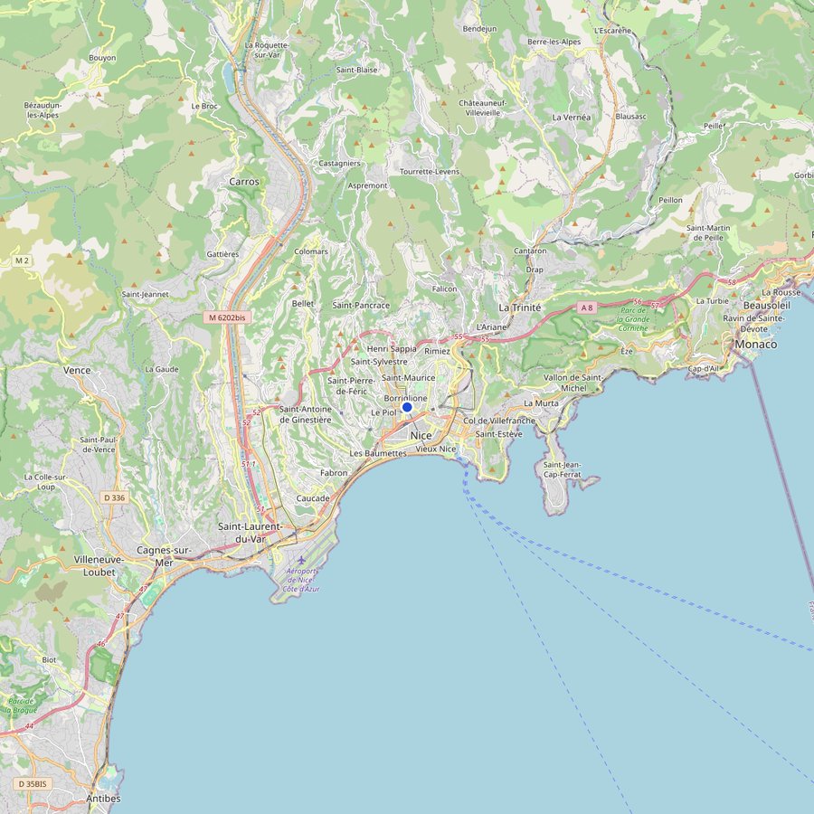Mappa: dove si trova Nice, France