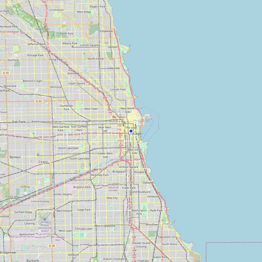 Mappa: dove si trova Chicago, USA