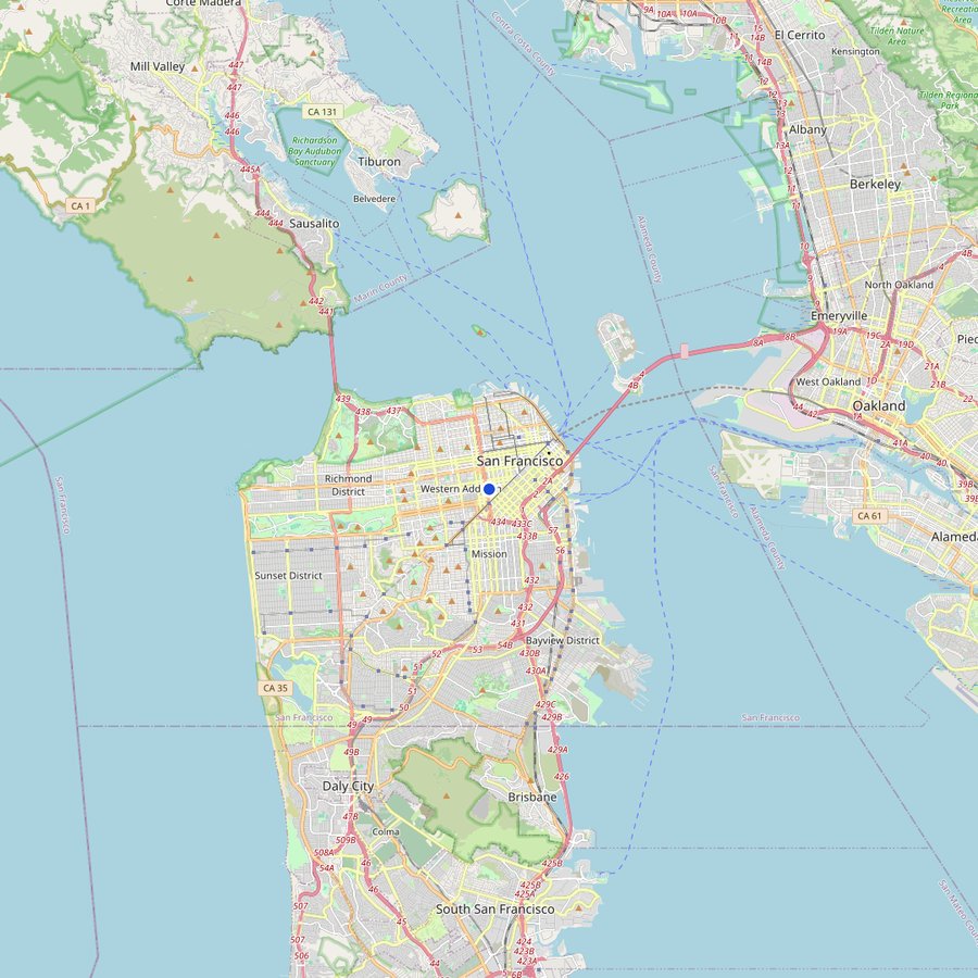Carte : où se trouve Bill Graham Civic Auditorium, San Francisco, CA