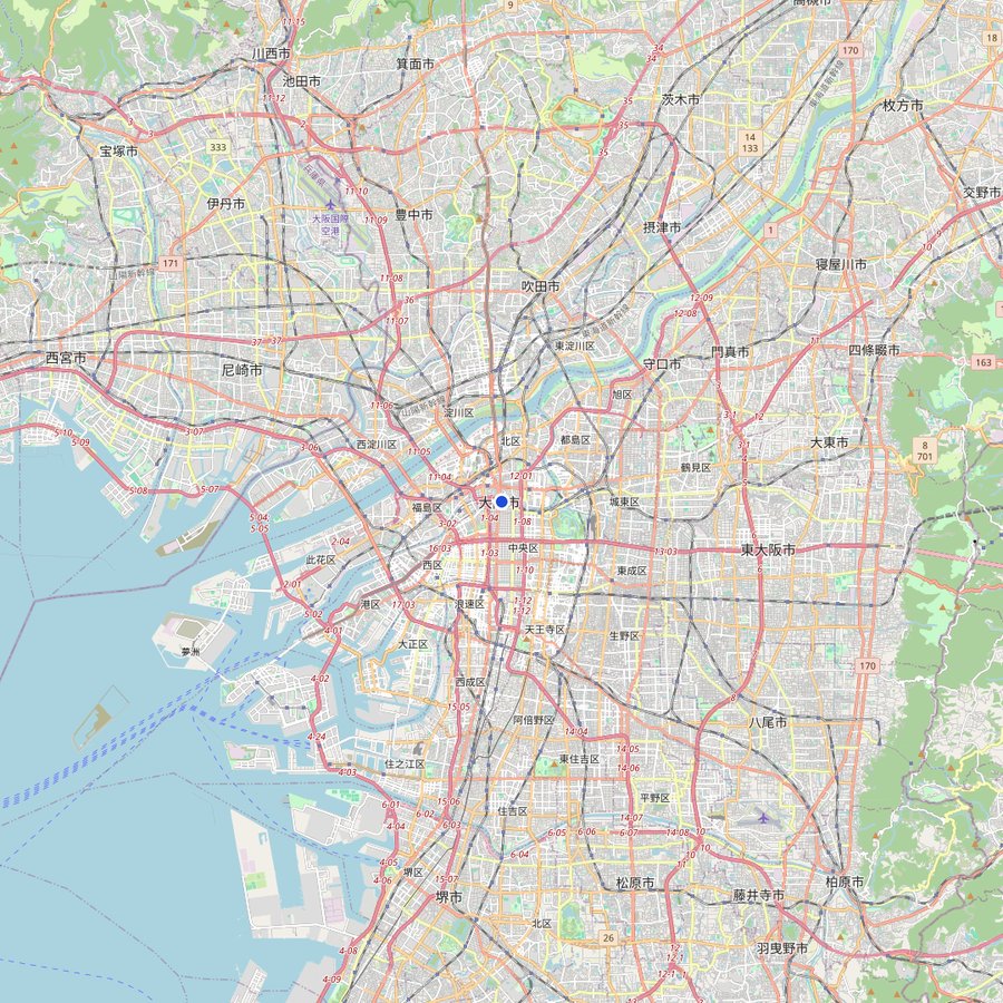 Mappa: dove si trova Osaka, Japan