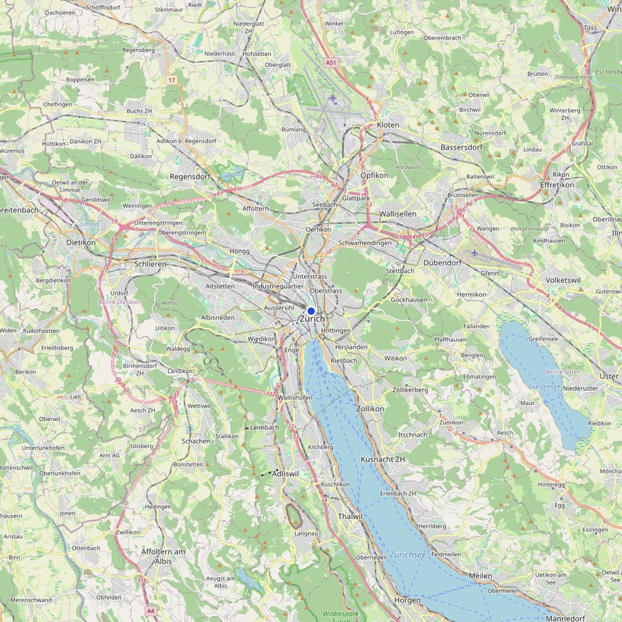 Mappa: dove si trova Цюріх, Швейцарія