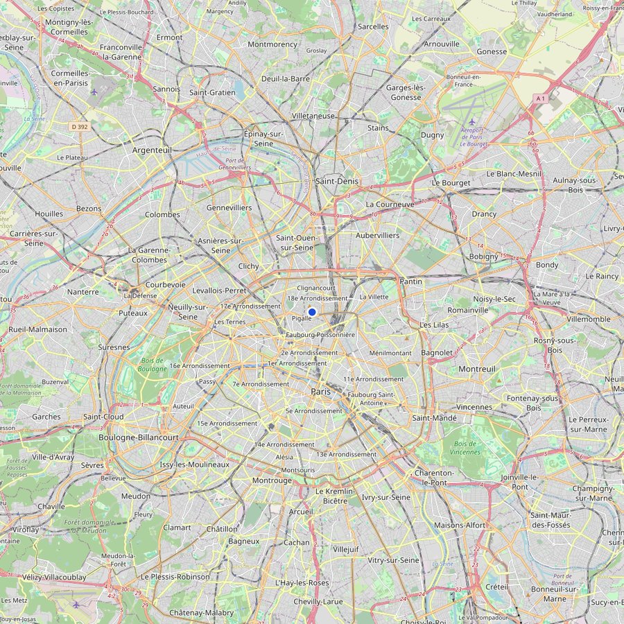Karte: wo Le Régent Montmartre, Paris liegt