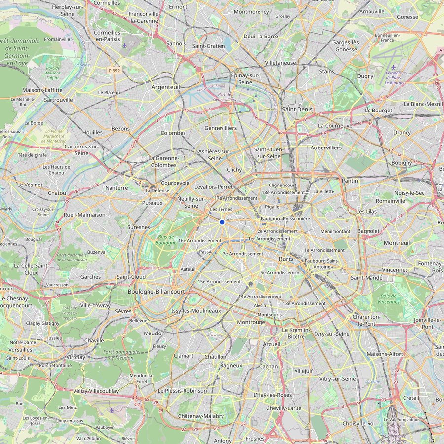 Karte: wo Toit de l'Arc de Triomphe, Paris liegt