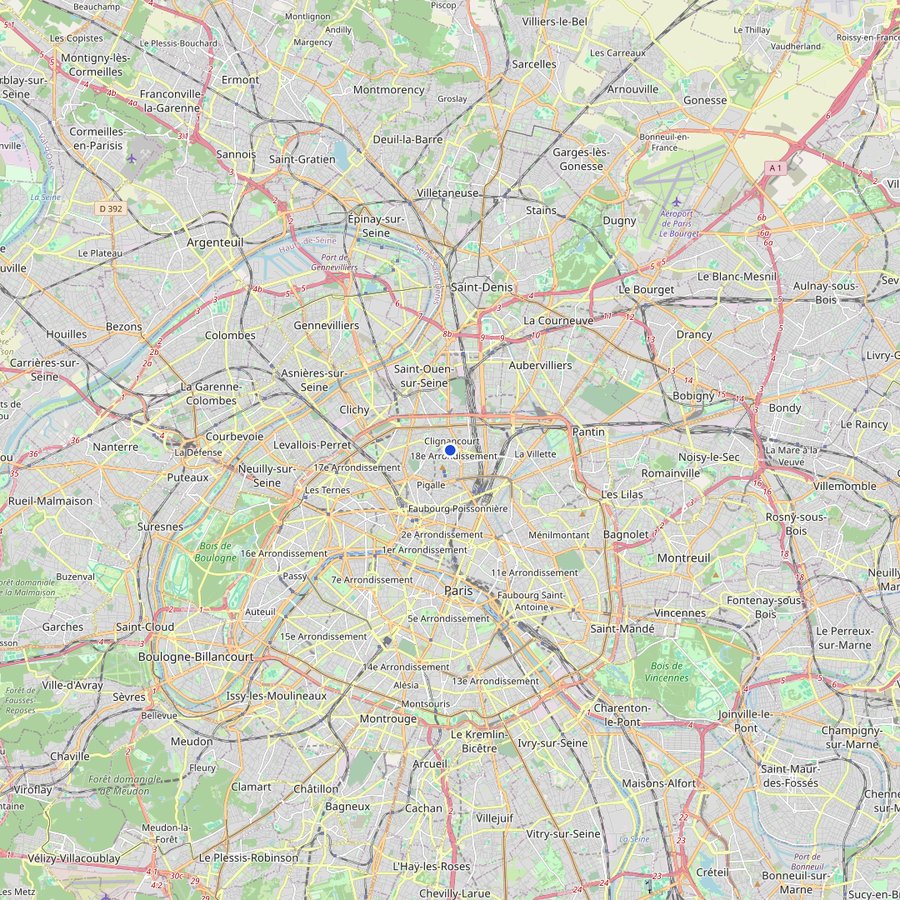 Karte: wo Le Montclair, Paris liegt
