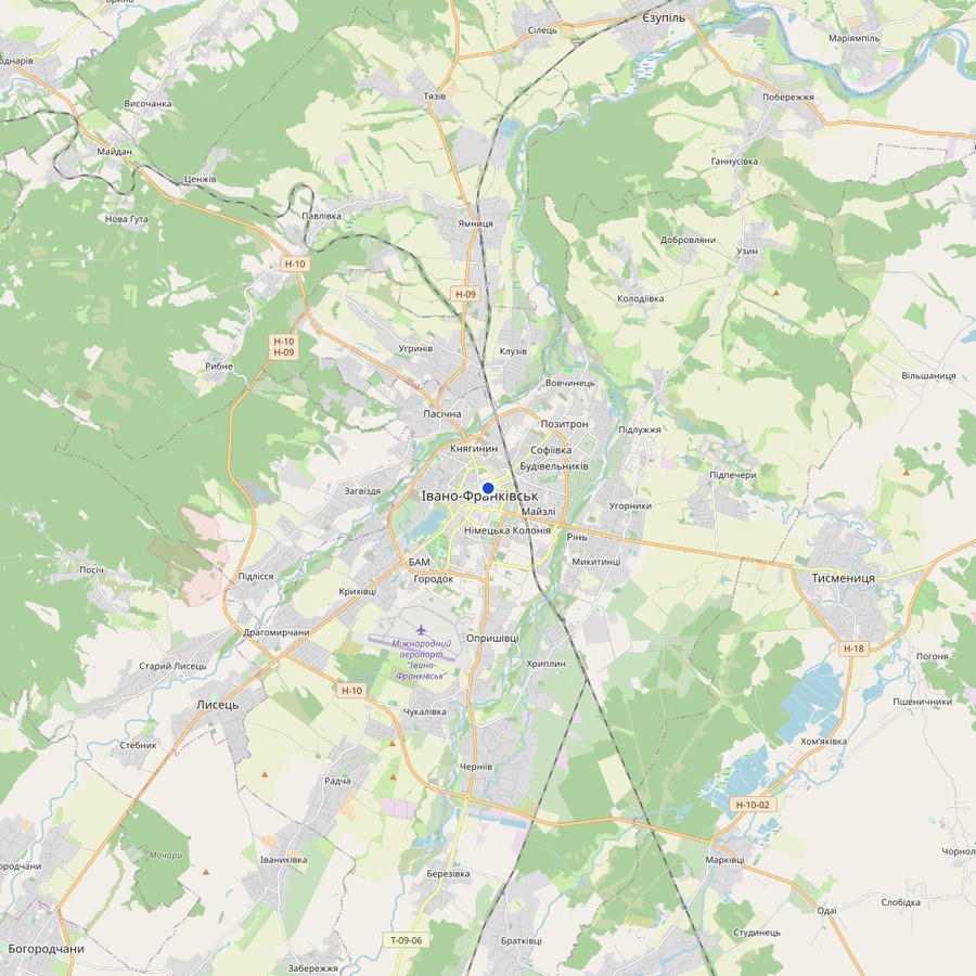 Mappa: dove si trova Івано-Франківськ
