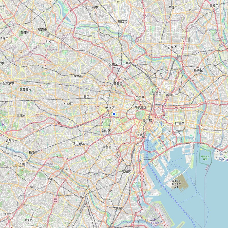 Mappa: dove si trova Shinjuku Gyoen, Tokyo, Japan