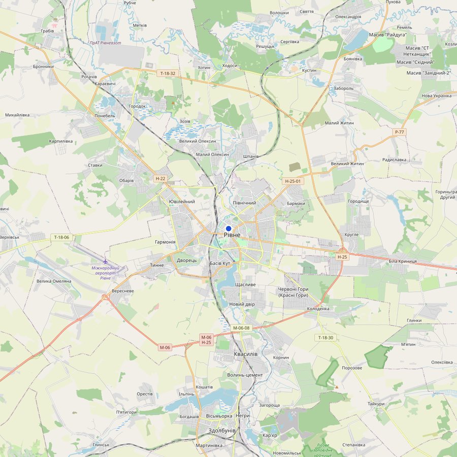 Carte : où se trouve Рівненський академічний обласний театр ляльок
