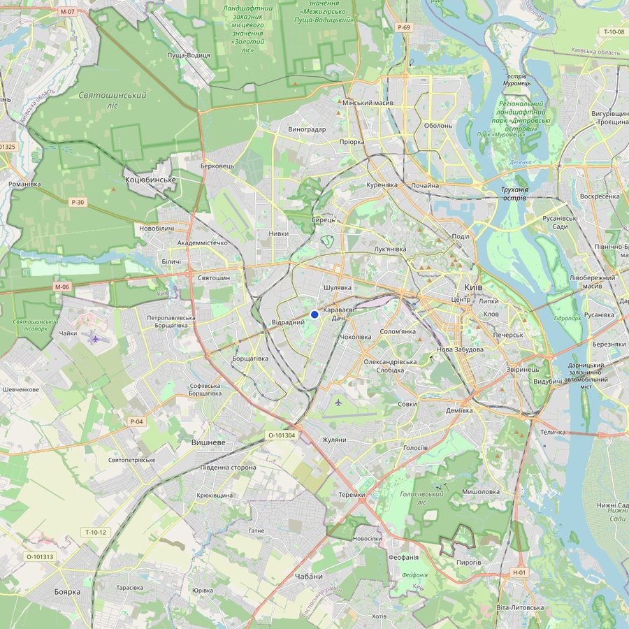 Mapa: dónde está Kyiv