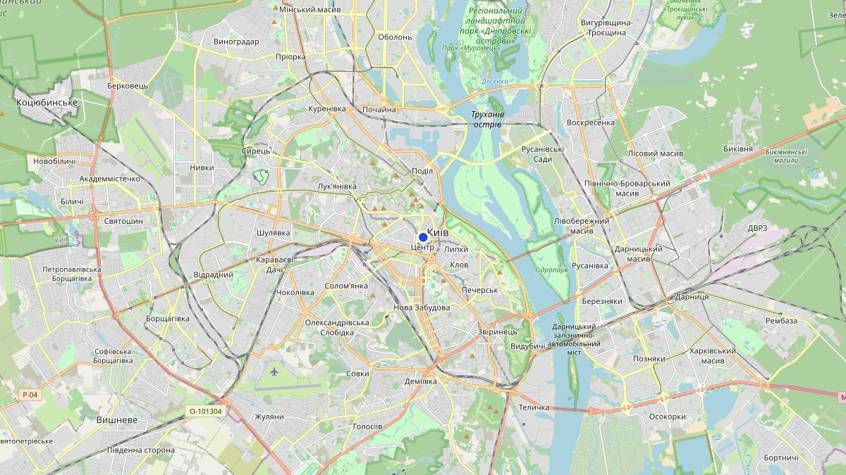 Map: where Kiev Academic Young Theatre is
