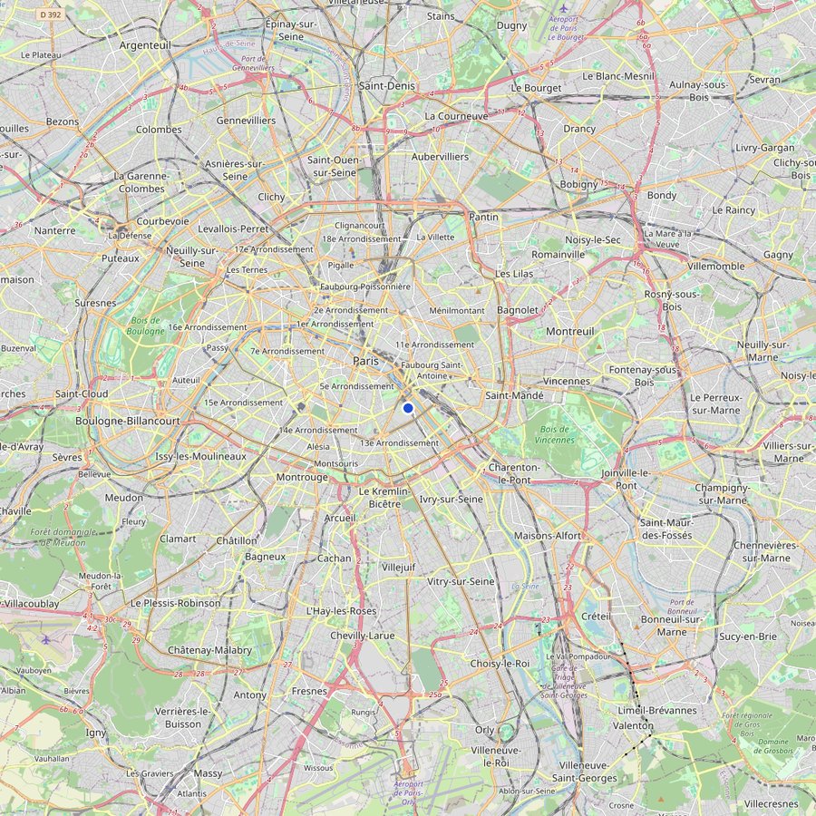 Karte: wo Mercure Paris Austerlitz-Biblio liegt