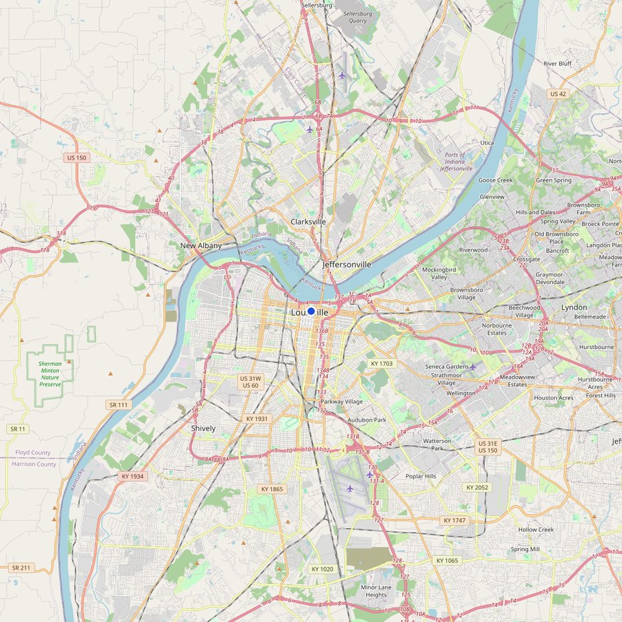 Mappa: dove si trova Louisville, Kentucky