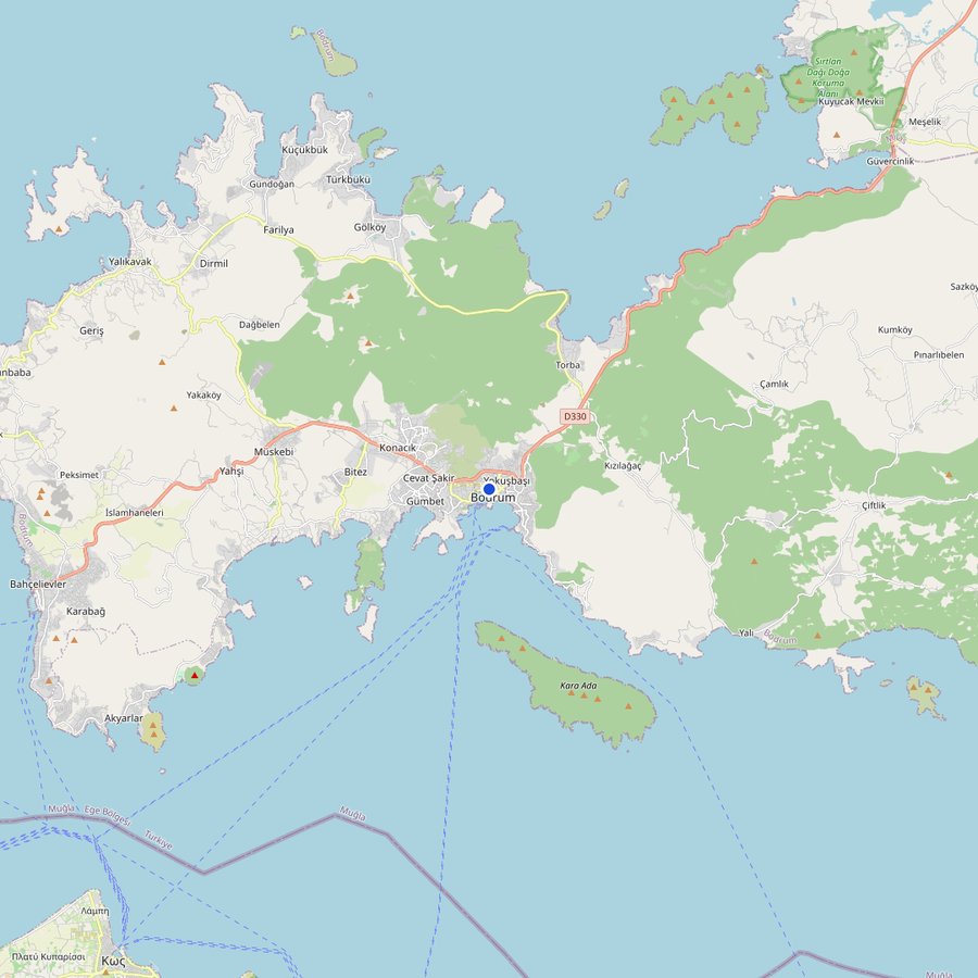 Mappa: dove si trova Bodrum Cruise Port, Turkey