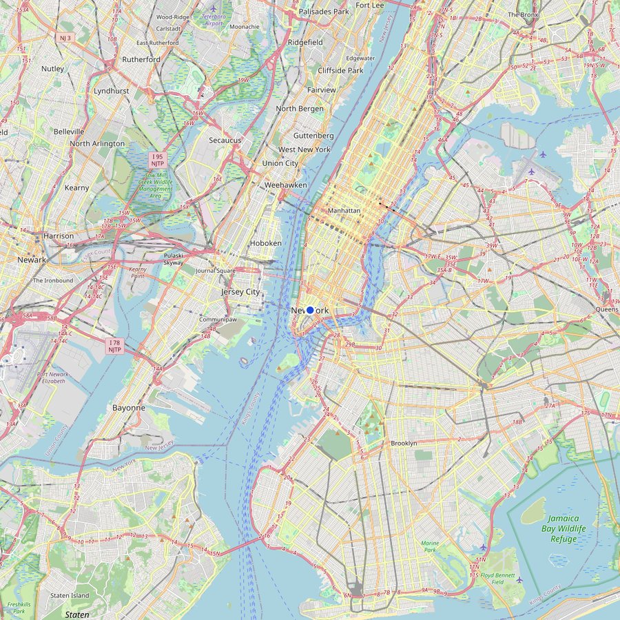 Karte: wo New York City, USA liegt