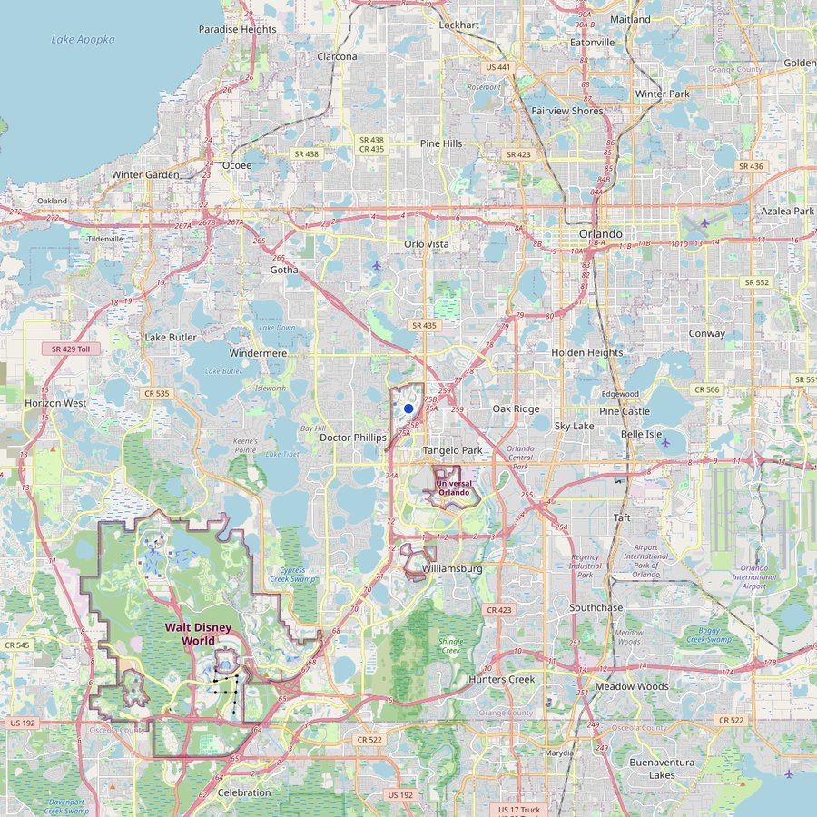 Mappa: dove si trova Orange County Convention Center, Orlando, Florida