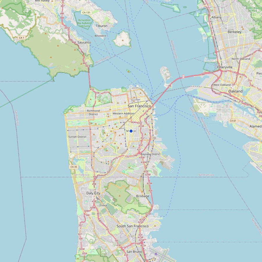 Karte: wo The Archery, San Francisco, CA liegt