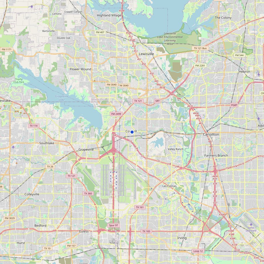 Mapa: dónde está Coppell, Texas