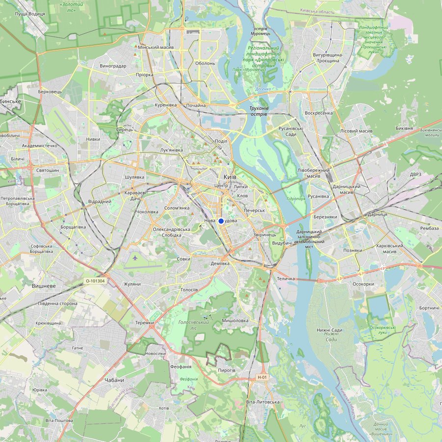 Mapa: dónde está Національний ботанічний сад імені М. М. Гришка, Київ, Україна