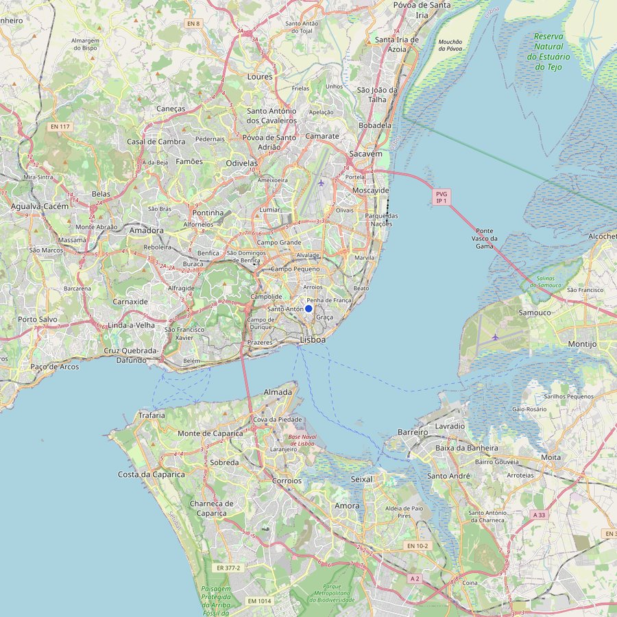 Mapa: dónde está Lisbon, Portugal