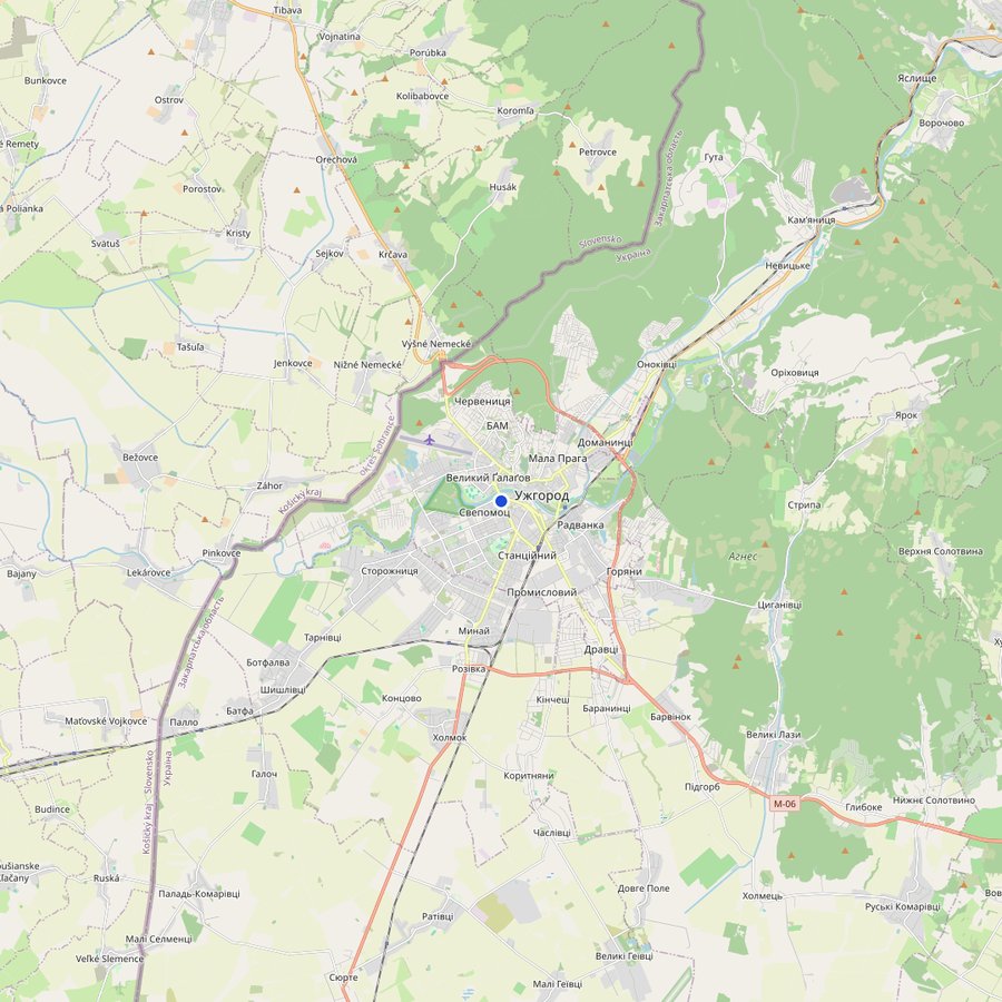Mappa: dove si trova Обласний театр ляльок «Бавка», Ужгород