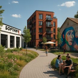 Visita 'Bortnychi' — un nuovo progetto urbano a Kiev dove puoi goderti l'arte contemporanea, la gastronomia e attività all'aperto, oltre a partecipare al festival estivo del cibo — Бортничі, Київ