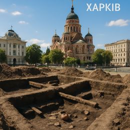 Strato archeologico della Rus' antica nel sito della fortezza di Charkiv — Харків